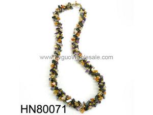 Gold Style Semi-precious Stone Chip Stone Beads Hematite Necklace